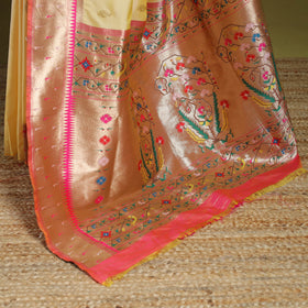 Purple - bangalore silk paithani saree 07 - handcrafted
