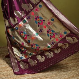 Bangalore silk paithani saree 14 - handcrafted