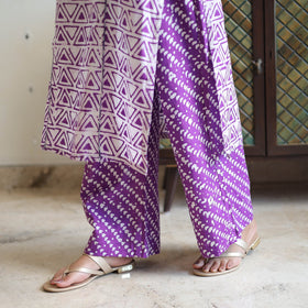 Buy Purple Batik Print Kurti Set – Cotton Suit Online
