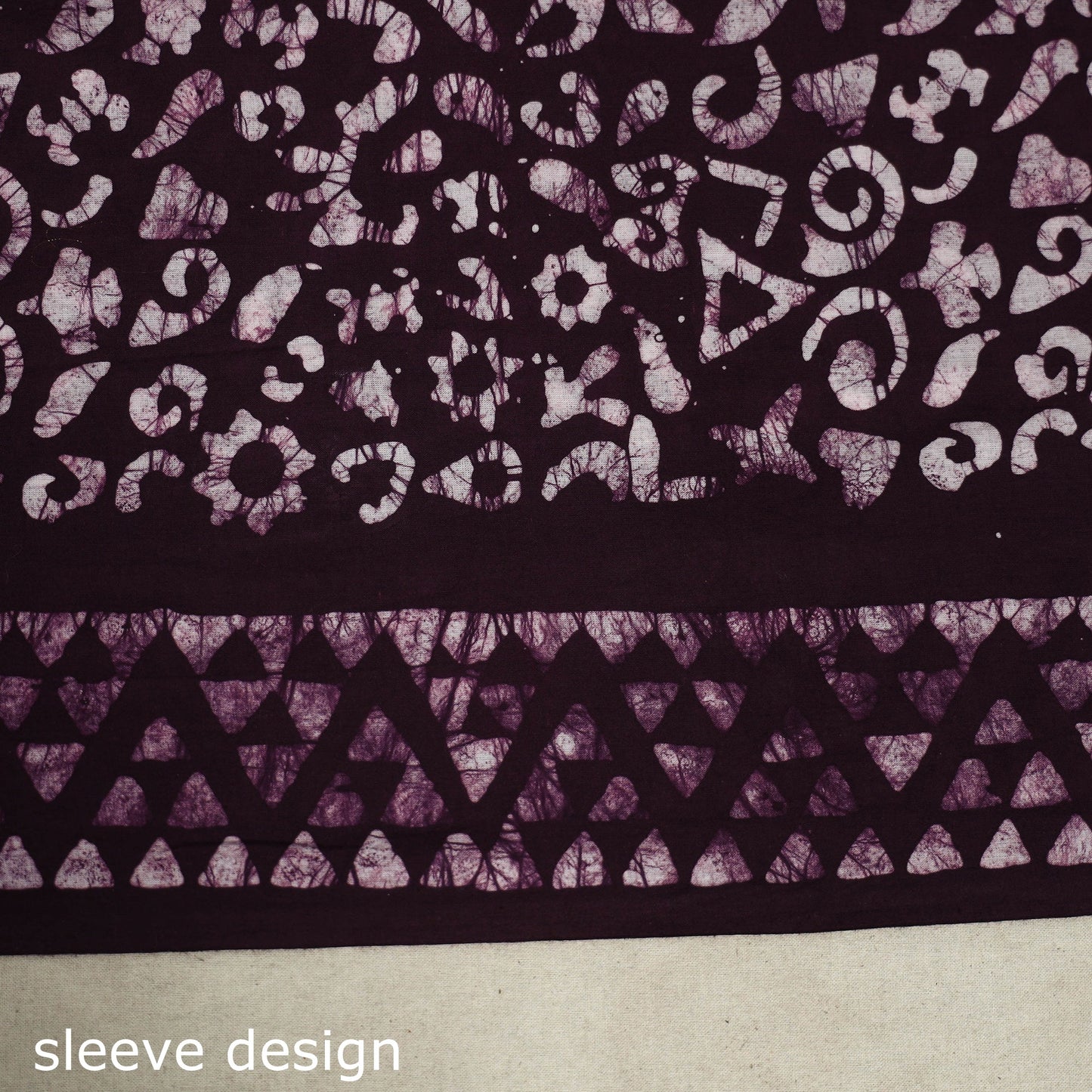 Purple - batik patchwork cotton unstitched kurta material