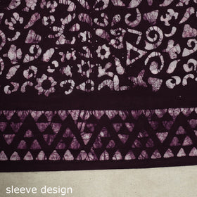 Purple - batik patchwork cotton unstitched kurta material