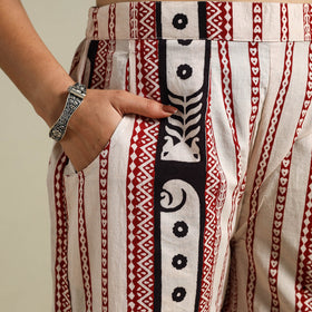 Purple - beige - bagh natural dyed cotton palazzo 24