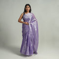 Purple Bengal Fine Tissue Zari Saree Online at iTokri.com