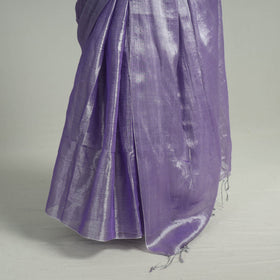 Purple Bengal Fine Tissue Zari Saree Online at iTokri.com