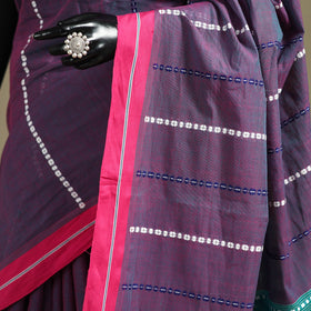 Purple - bengal handwoven cotton begumpuri saree 20