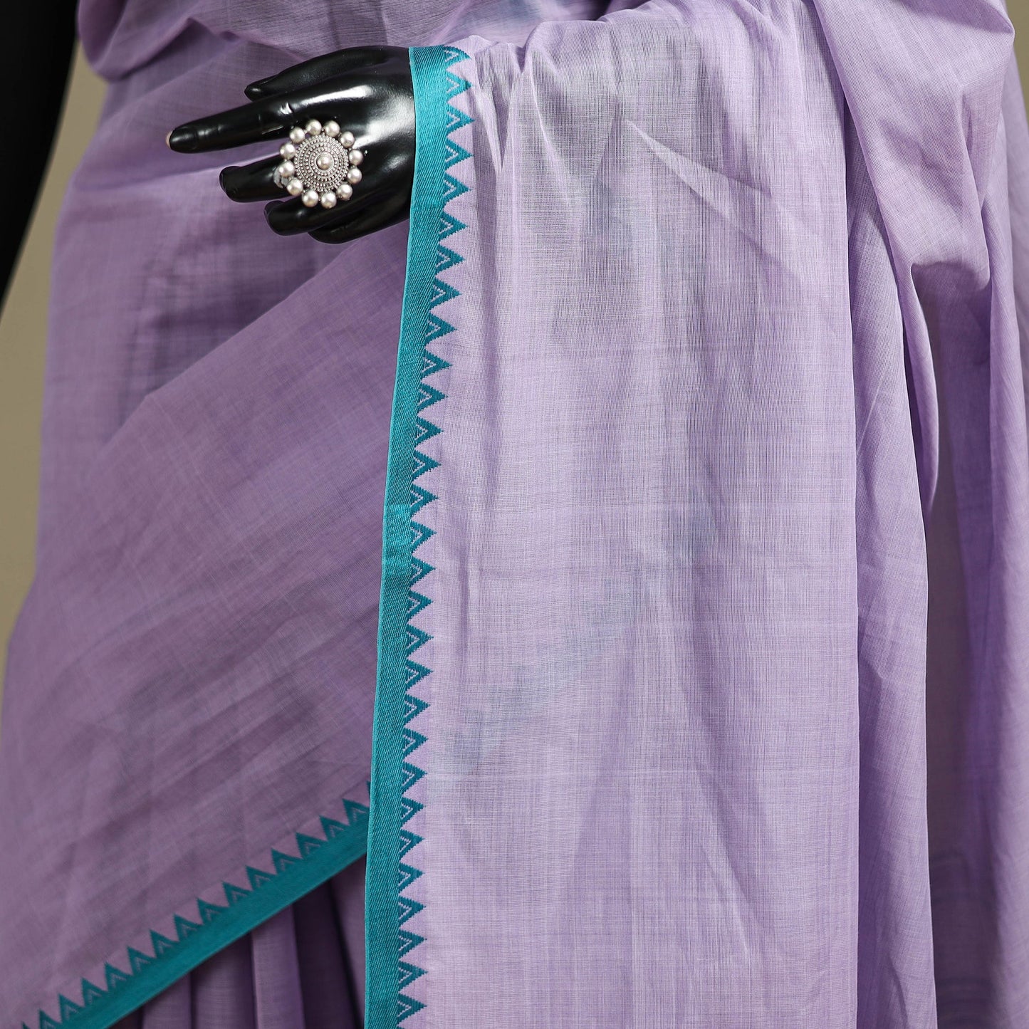 Purple - bengal handwoven cotton begumpuri saree 25