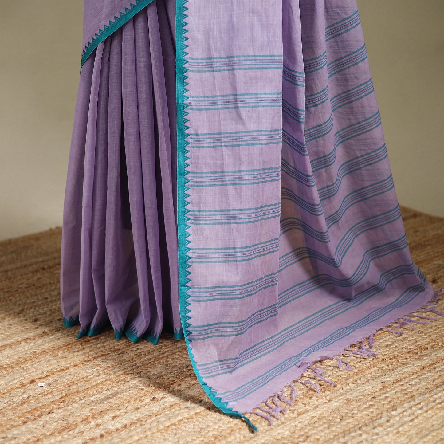 Purple - bengal handwoven cotton begumpuri saree 25