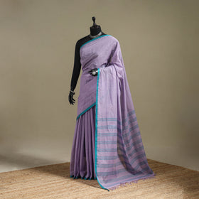 Purple - bengal handwoven cotton begumpuri saree 25