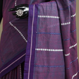 Purple - bengal handwoven cotton begumpuri saree 30