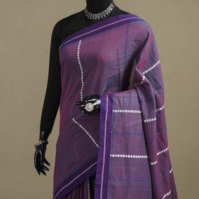 Purple - bengal handwoven cotton begumpuri saree 30
