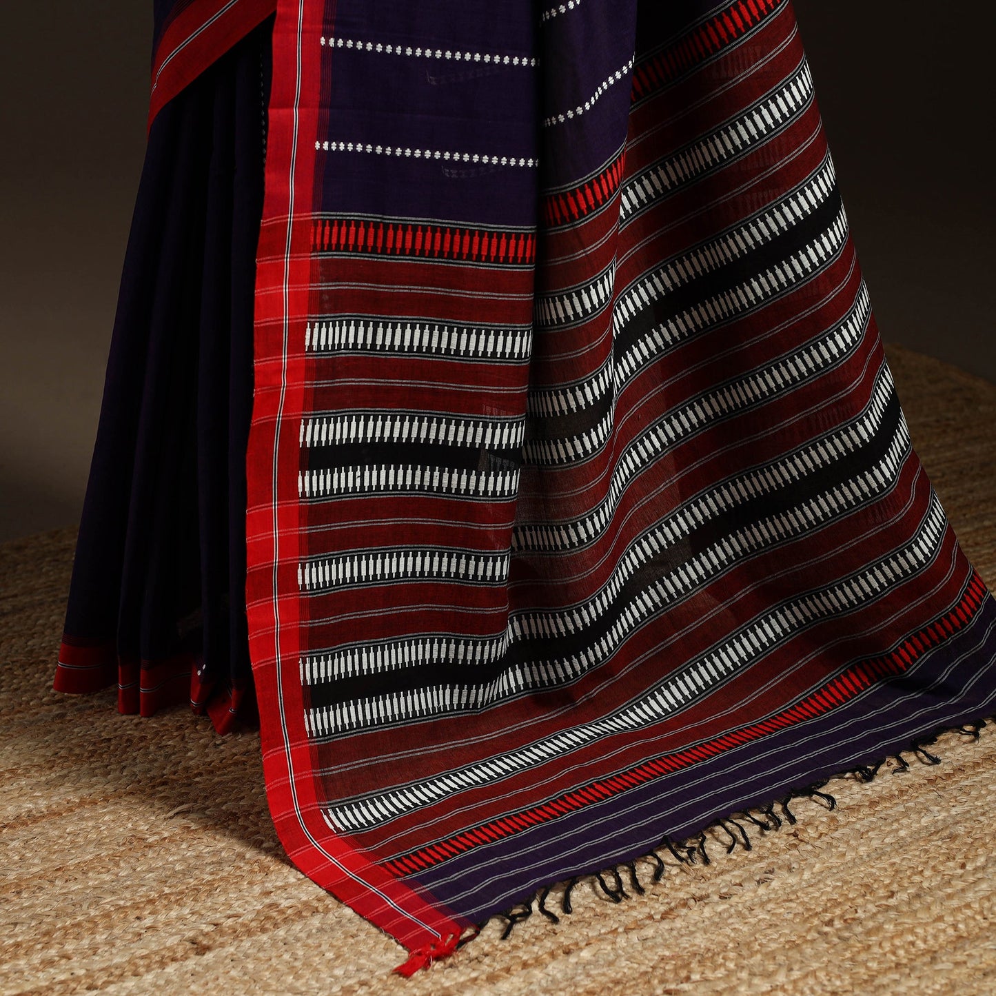 Purple - bengal handwoven cotton begumpuri saree 40