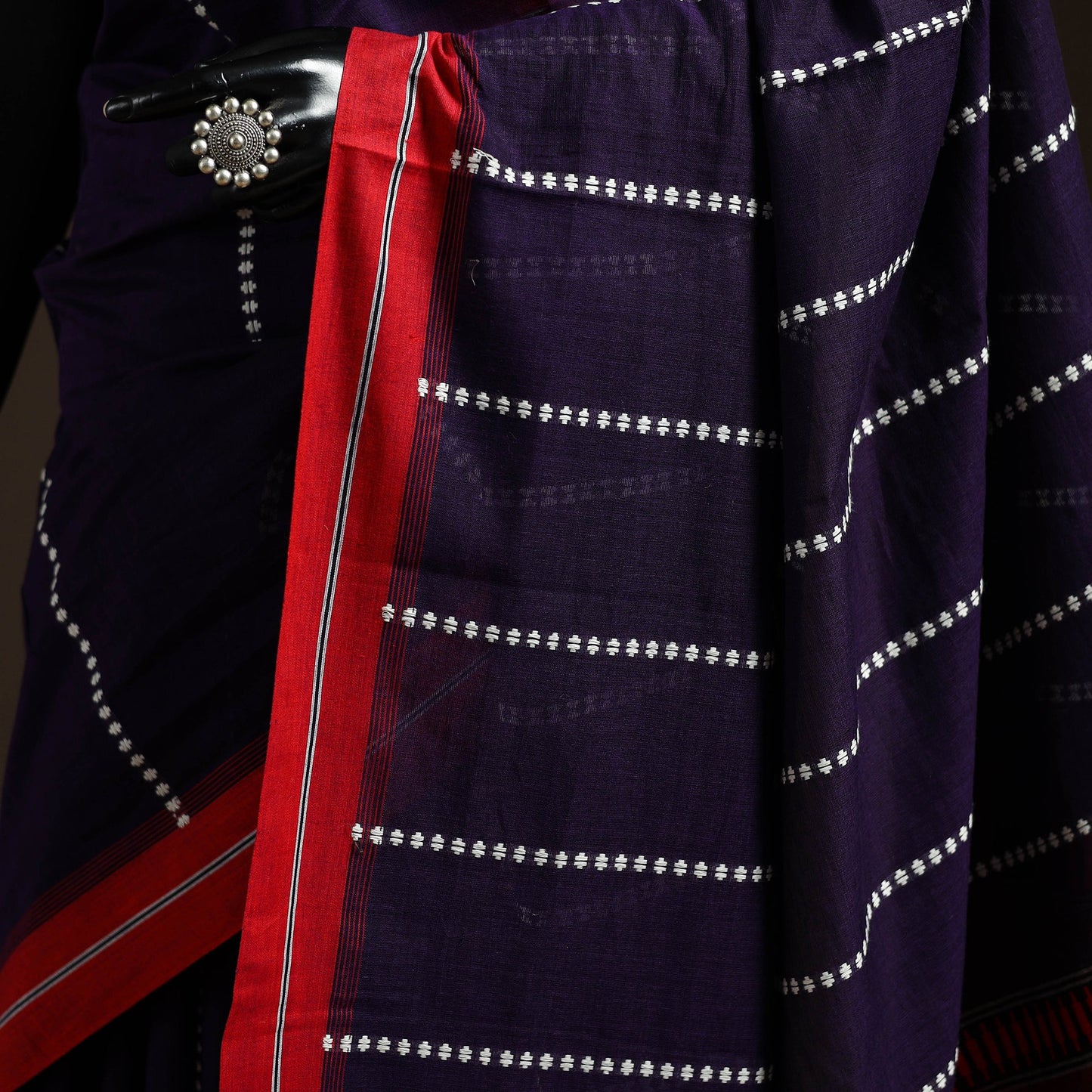 Purple - bengal handwoven cotton begumpuri saree 40