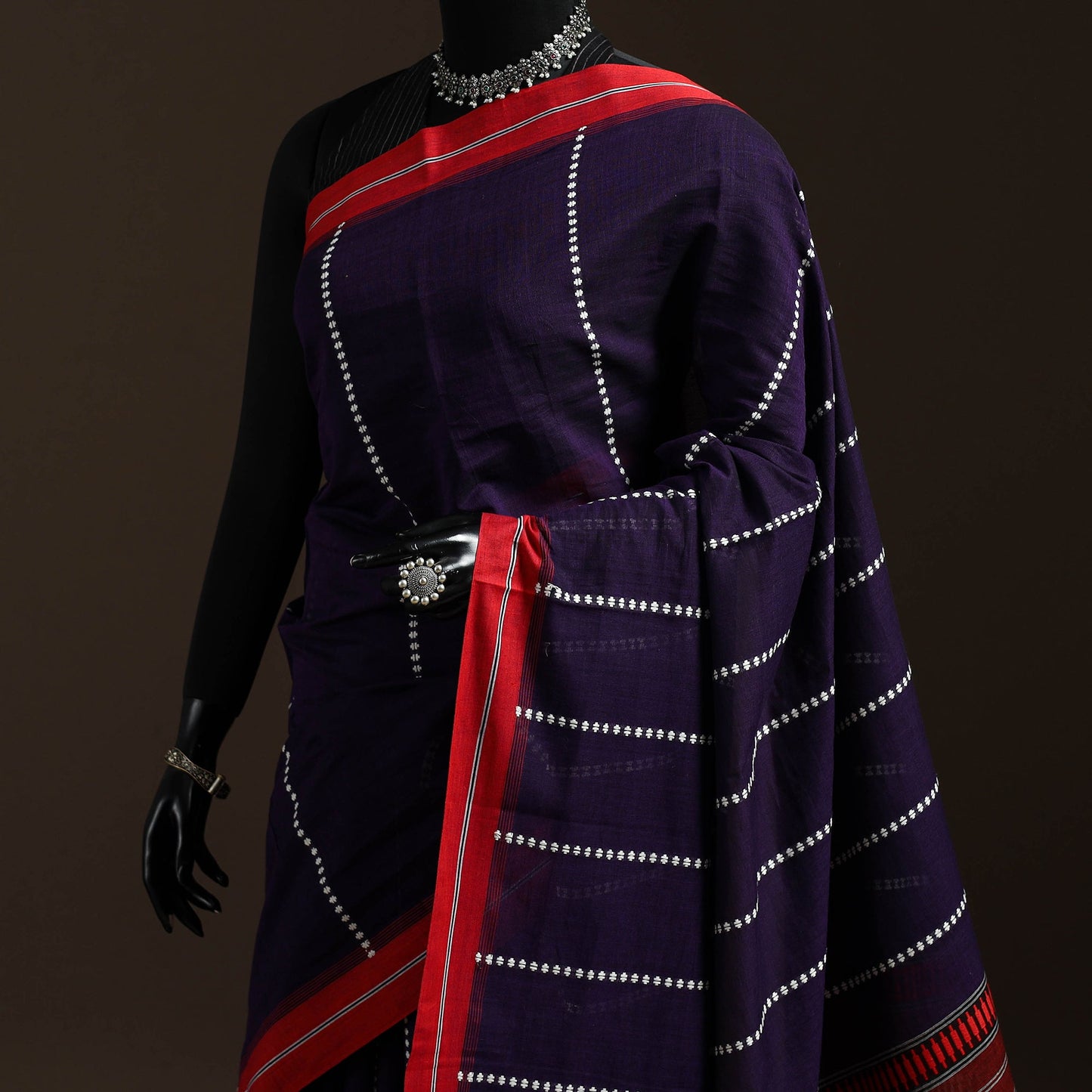 Purple - bengal handwoven cotton begumpuri saree 40