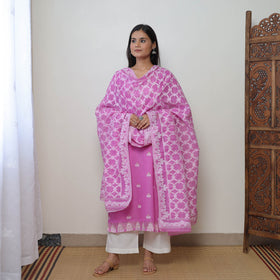 Buy Bengal Jamdani Silk Cotton Kurta with Dupatta Set 04 Online l iTokri.com