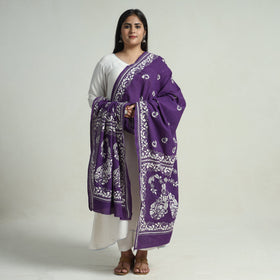 Buy Bengal Kantha Embroidery Cotton Handloom Dupatta 109 Online at iTokri.com