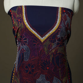 Bengal kantha hand embroidered cotton unstitched kurta