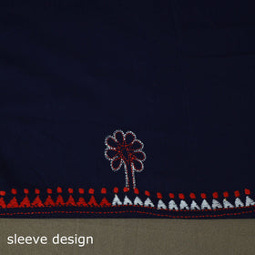 Bengal kantha hand embroidered cotton unstitched kurta
