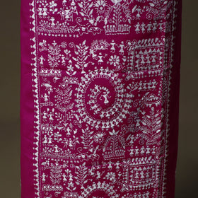 Bengal kantha hand embroidered cotton unstitched kurta