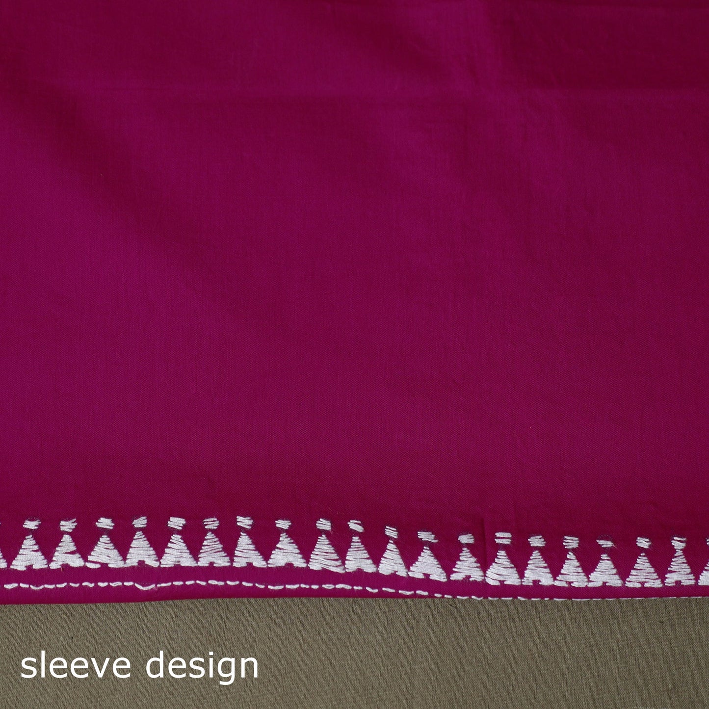 Bengal kantha hand embroidered cotton unstitched kurta