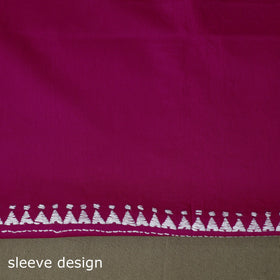Bengal kantha hand embroidered cotton unstitched kurta