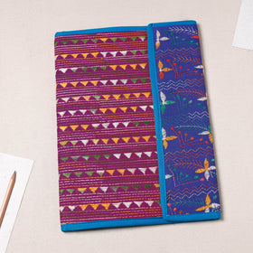 Purple Bengal Kantha Work Handcrafted File Folder 