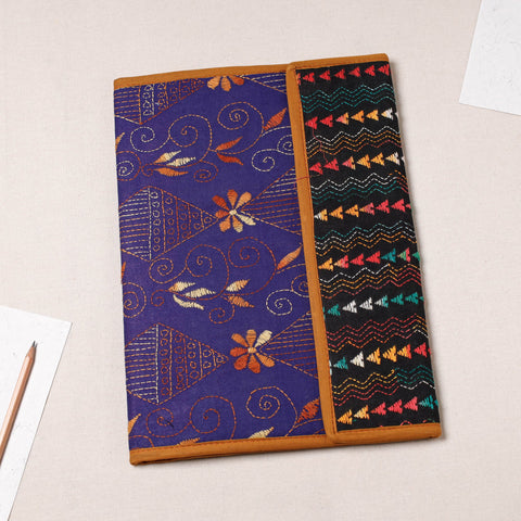 Purple Bengal Kantha Work Handcrafted File Folder 