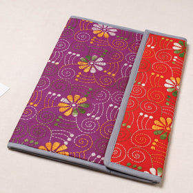 Purple Bengal Kantha Work Handcrafted File Folder 