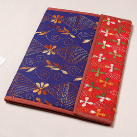 Purple Bengal Kantha Work Handcrafted File Folder 