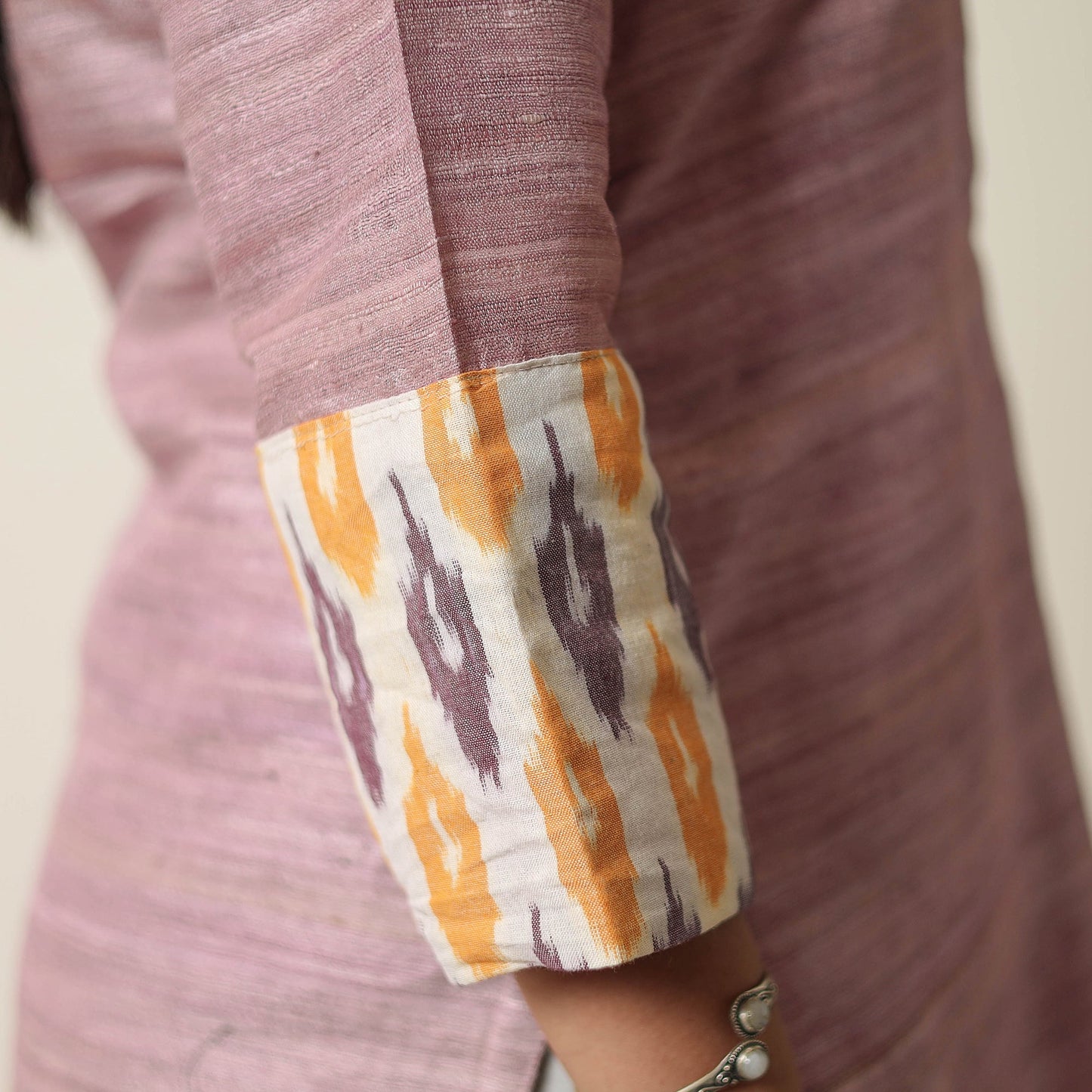 Purple - bhagalpuri handwoven desi tussar silk straight