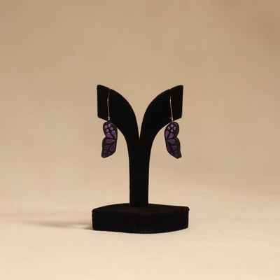Bishnupur handpainted terracotta earrings 105 - handcrafted