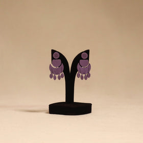 Bishnupur handpainted terracotta earrings 138 - handcrafted