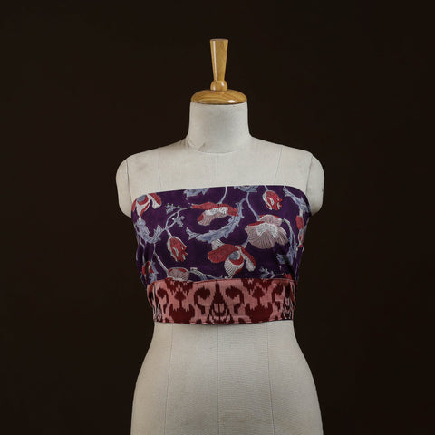 Block print cotton sanganeri blouse piece 08 - handcrafted