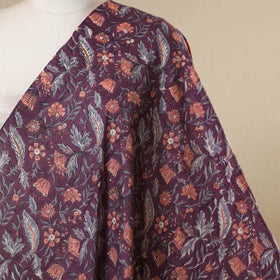 Purple - cotton sanganeri fabric 04 - handcrafted