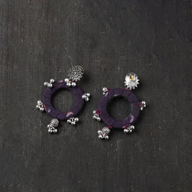 Purple - blue - sahiba gs fabart handmade earrings