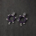 Purple - blue - sahiba gs fabart handmade earrings