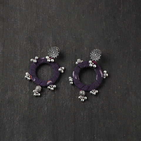 Purple - blue - sahiba gs fabart handmade earrings