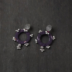 Purple - blue - sahiba gs fabart handmade earrings