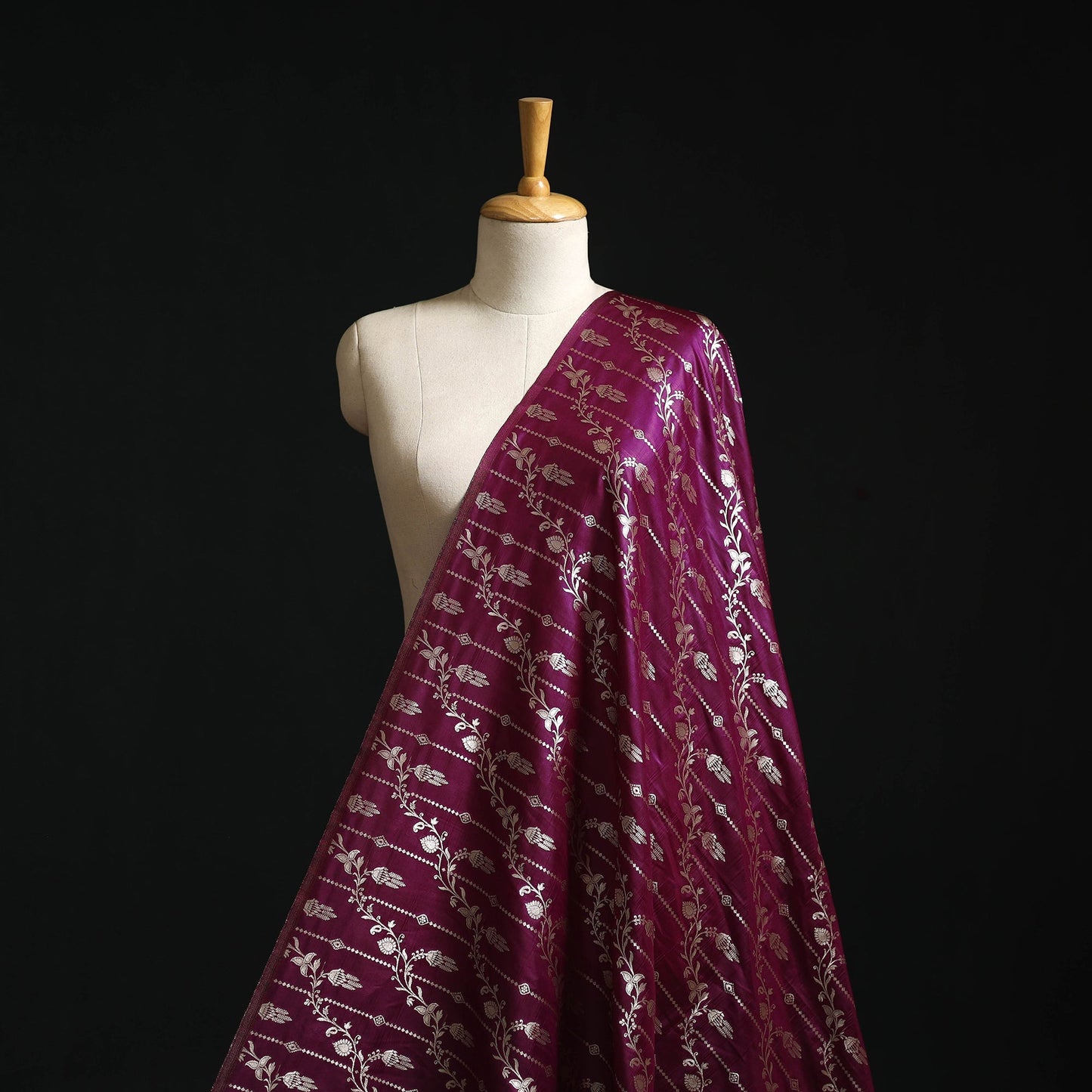 Brocade viscose banarasi fabric 06 - handcrafted