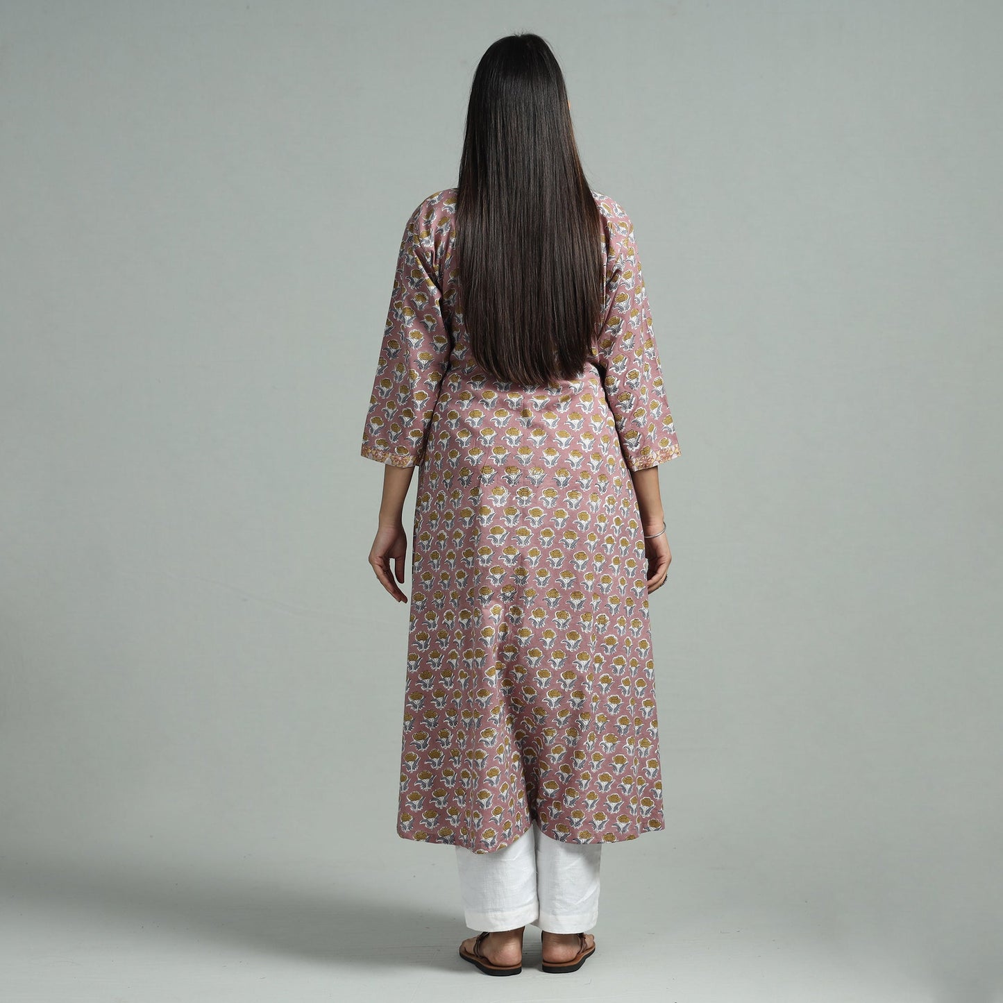 Buy Sanganeri Block Printed Cotton Kurta Online l iTokri.com