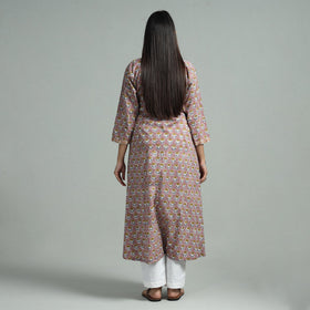 Buy Sanganeri Block Printed Cotton Kurta Online l iTokri.com