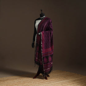 Chanderi silk bagh natural dyed dupatta with zari border 17