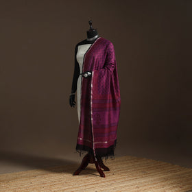 Chanderi silk bagh natural dyed dupatta with zari border 14