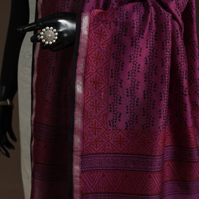 Chanderi silk bagh natural dyed dupatta with zari border 14