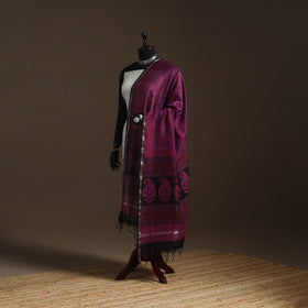 Chanderi silk bagh natural dyed dupatta with zari border 16