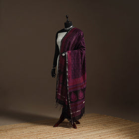 Chanderi silk bagh natural dyed dupatta with zari border 17