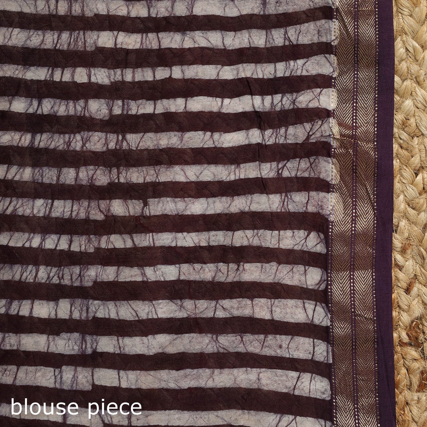 Chanderi silk hand batik saree 02 - handcrafted