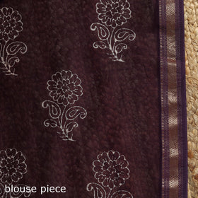Chanderi silk hand batik saree 13 - handcrafted
