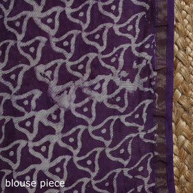 Chanderi silk hand sanganeri saree with zari border 01