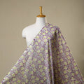 Purple - chanderi silk sanganeri fabric 11 - handcrafted
