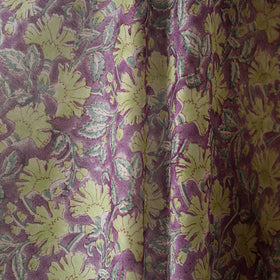 Purple - chanderi silk sanganeri fabric 11 - handcrafted